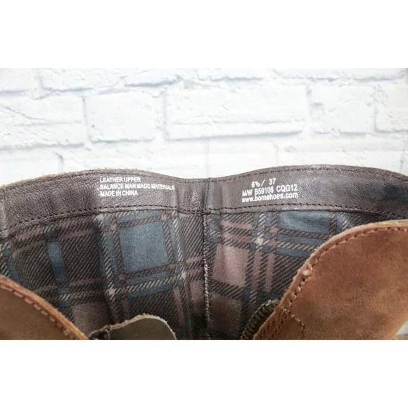 Born Bitsi in Canoe II Brown Leather 16" Tall Riding Boots Size 6.5 - Picture 11 of 12